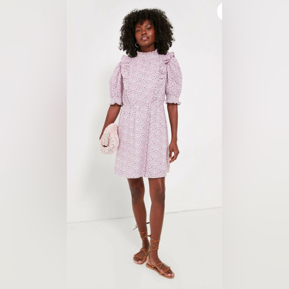 NWT Hyacinth House via Tuckernuck Purple Floral Periwinkle Mini Dress, S